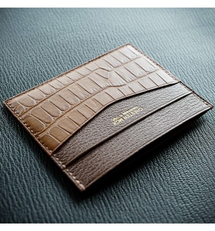 Leather Access Card Holder – Handmade Leather & Wood Accessory by Daniel Frantzen